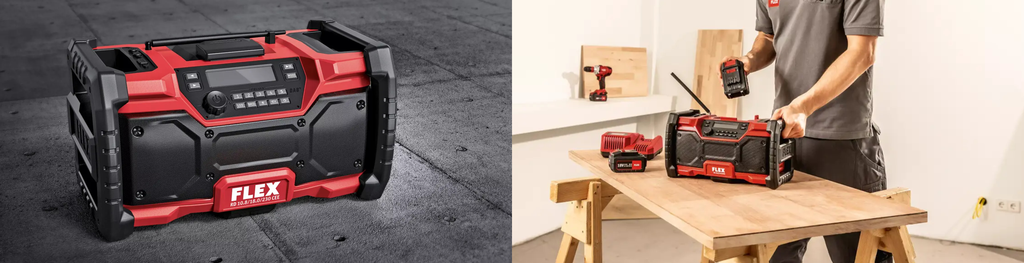 532-276 - RD 12/18/ 230 CEE Radio de cantiere :: Radio de cantiere a batteria :: Proiettori da costruzione, radio e altro ancora :: 18V :: Macchine a batteria :: Macchine